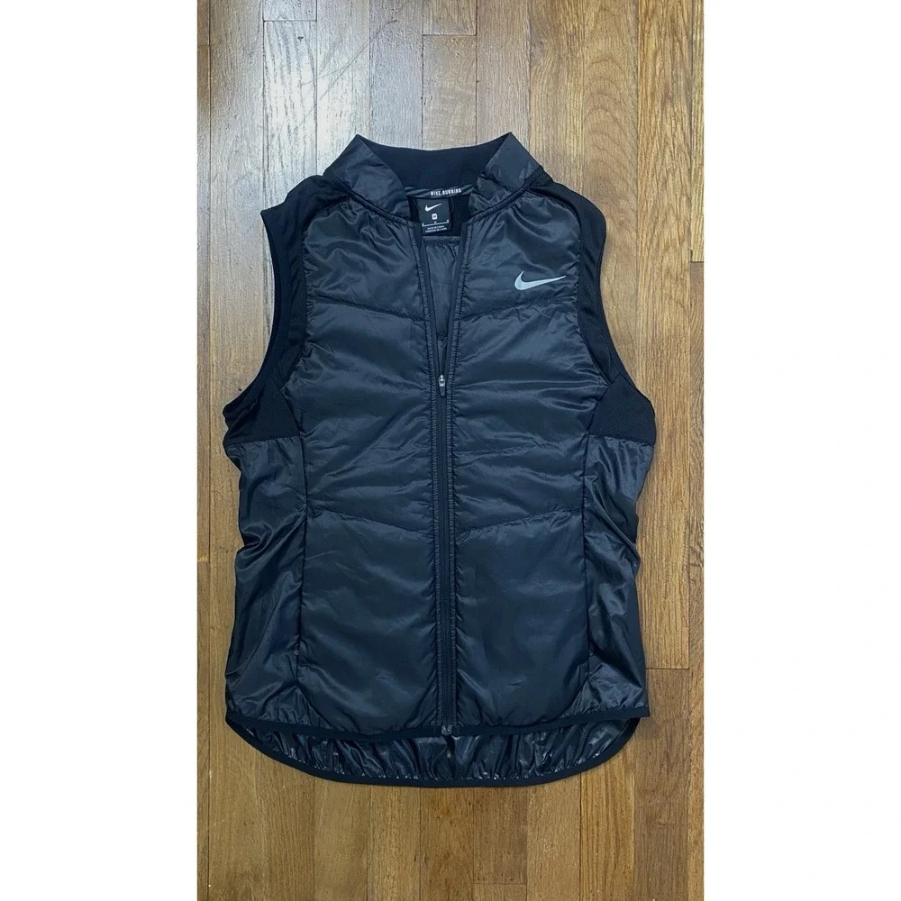 Nike Running Vest Size Medium Black Lightweight Breathable Athletic